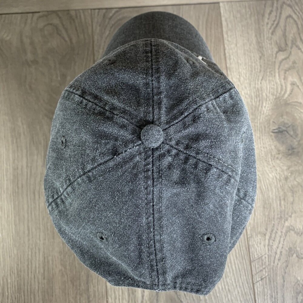 Tabata Boot Camp Grey Ball Cap Canvas Nylon Liner Leather Strap Slid Clamp Close - Picture 7 of 11